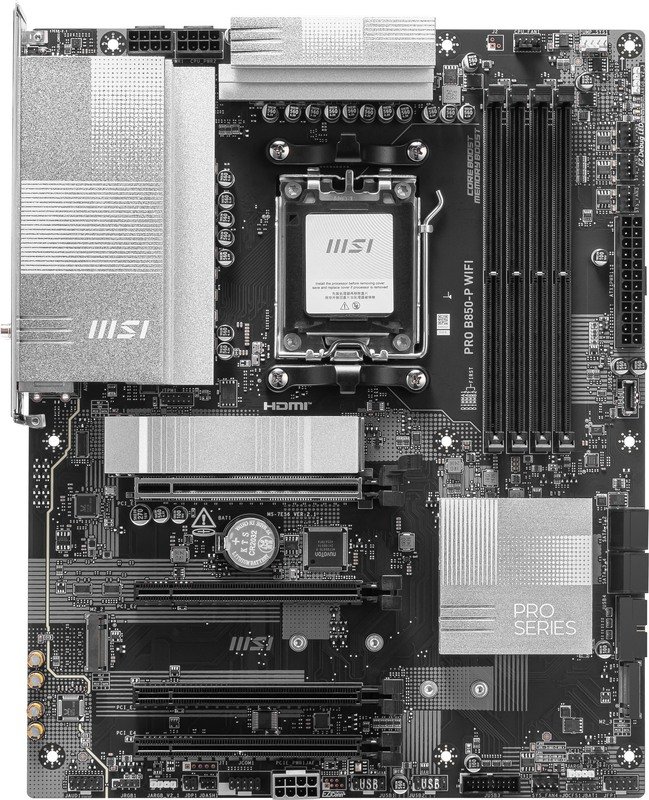 Msi Msi Moederboard Pro B850-P Wifi Voor Amd B850 Am5 Ddr5 Sata3 M.2 Pcie5.0 Atx