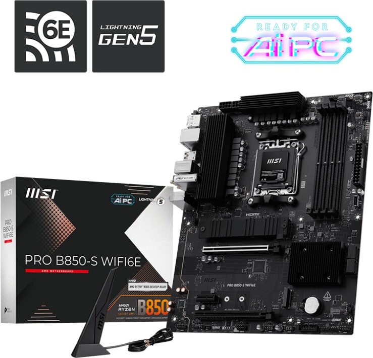 Msi pro b850 s wifi6e moederbord 5 orig - MSI PRO B850-S WIFI6E Moederbord