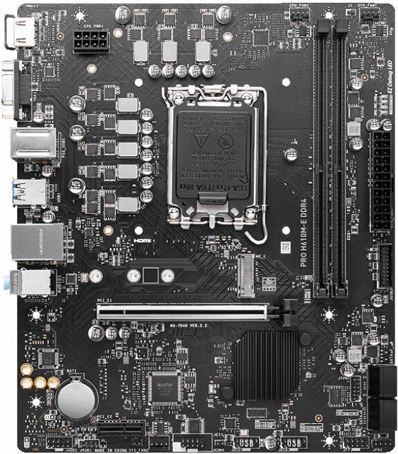 MSI MSI PRO H610M-E DDR4 moederbord