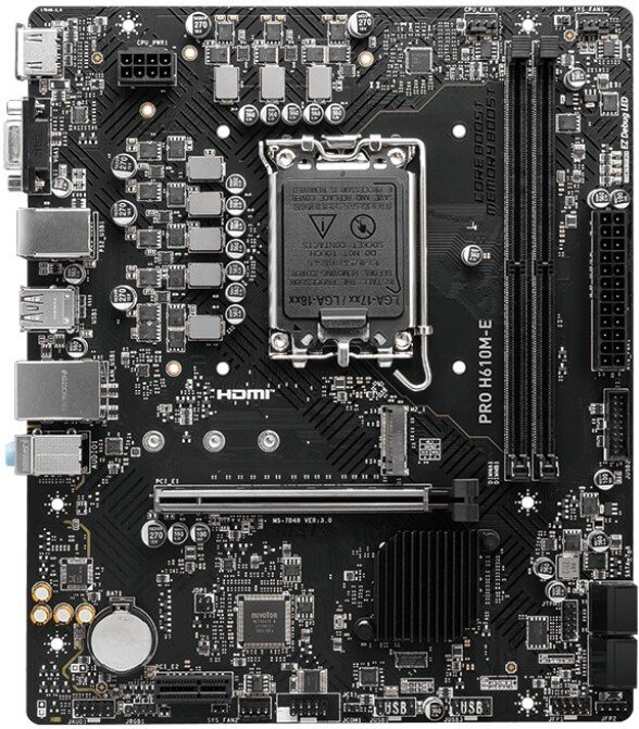 MSI MSI PRO H610M-E moederbord