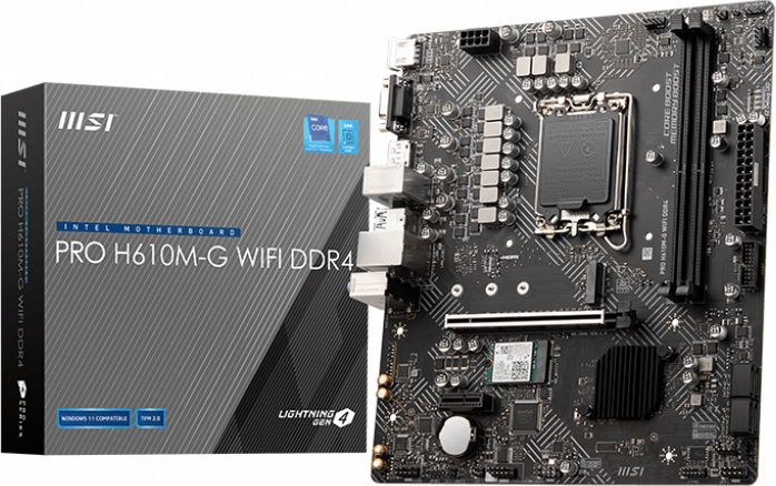 Msi pro h610m g wifi ddr4 m 5 orig - MSI PRO H610M-G WIFI DDR4 Moederbord