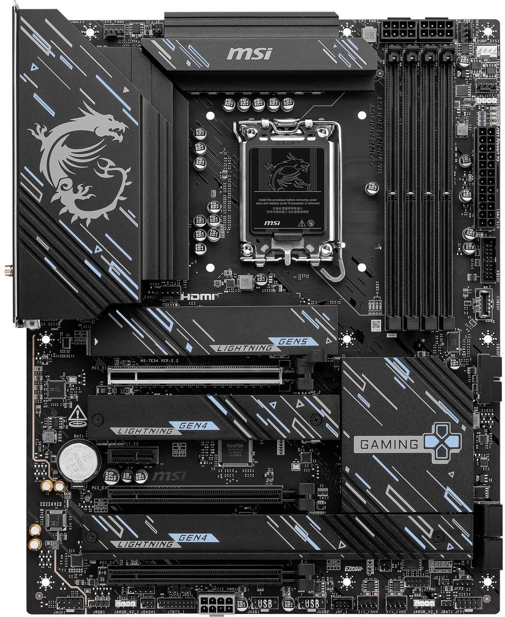 Msi Z890 Gaming Wifi - Moederbord - Atx - Socket Lga 1851 - Intel Z890 - Ddr5 - - afbeelding 2