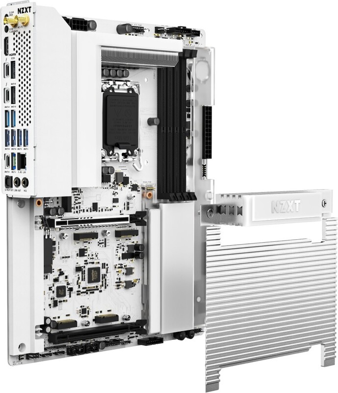 Nzxt n9 z890 matte white 4 orig - NZXT N9 Z890 Moederbord (wit)