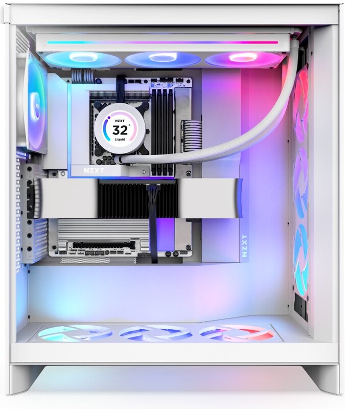 Nzxt n9 z890 matte white 5 orig - NZXT N9 Z890 Moederbord (wit)