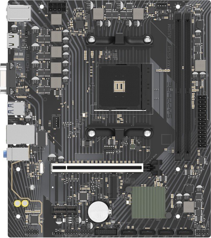 Sapphire a520m e serie moederbord amd a - Sapphire A520M-E Moederbord