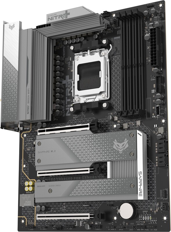 Sapphire nitro b850a wifi 7 amd b850 3 orig - Sapphire NITRO+ B850A WIFI7 Moederbord
