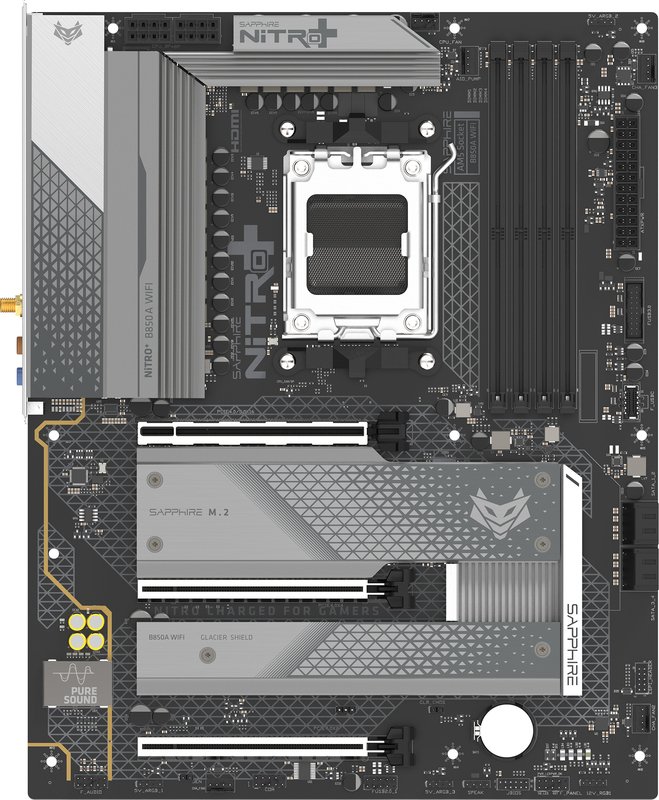 Sapphire nitro b850a wifi 7 amd b850 - Sapphire NITRO+ B850A WIFI7 Moederbord