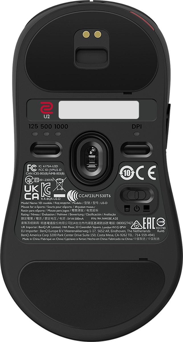 Benq Draadloze Gamingmuis Zowie U2 - Esports - Formaat M - Symmetrisch Ontwerp - afbeelding 3