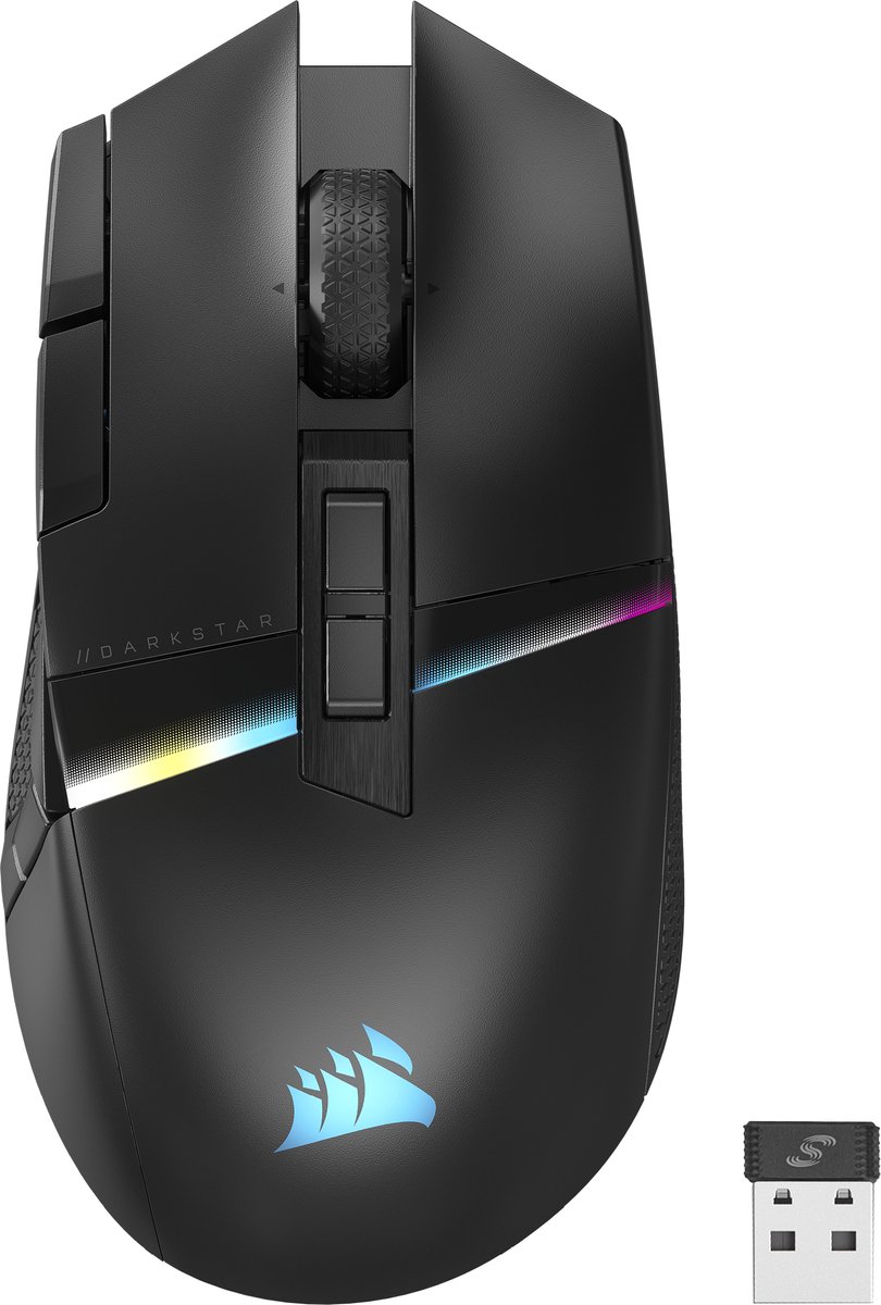 Corsair Darkstar - Draadloze Optische Gaming Muis - Backlit Rgb Led - Zwart - afbeelding 3