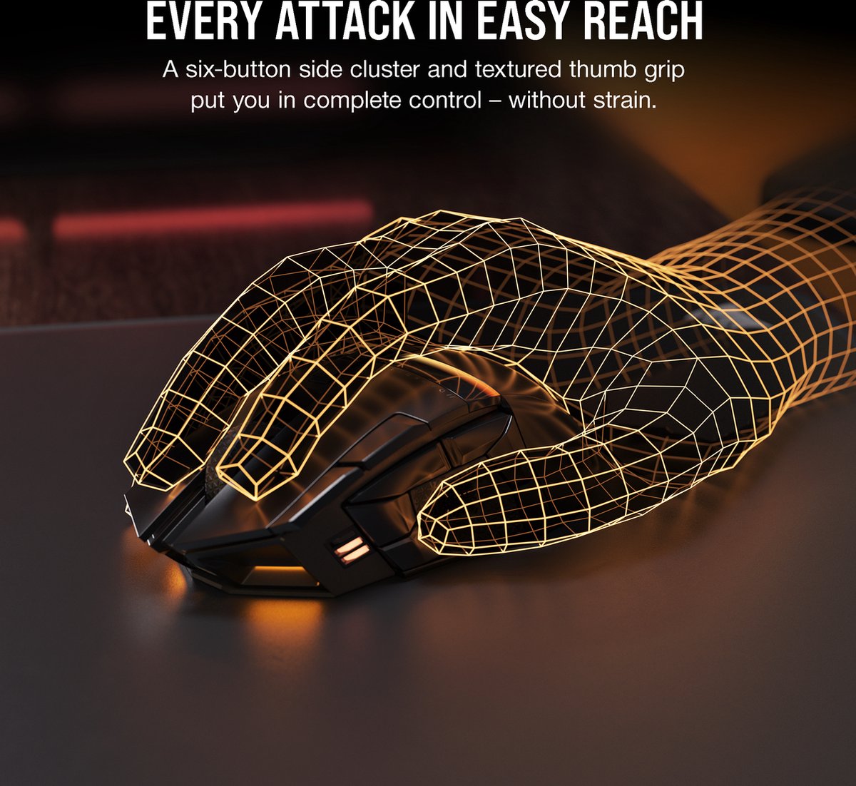 Corsair Darkstar - Draadloze Optische Gaming Muis - Backlit Rgb Led - Zwart - afbeelding 6