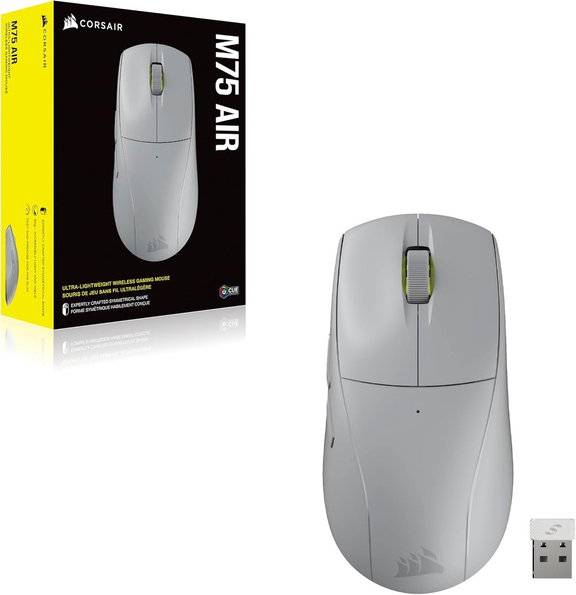 Corsair M75 Air - Ultralichte Draadloze Gamingmuis - 26.000 Dpi - Wit - afbeelding 2