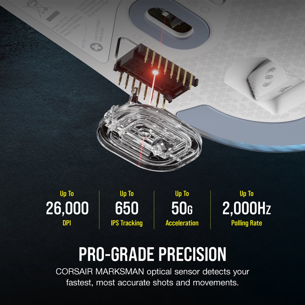 M75 WIRELESS Lightweight RGB Gaming Mouse - afbeelding 7