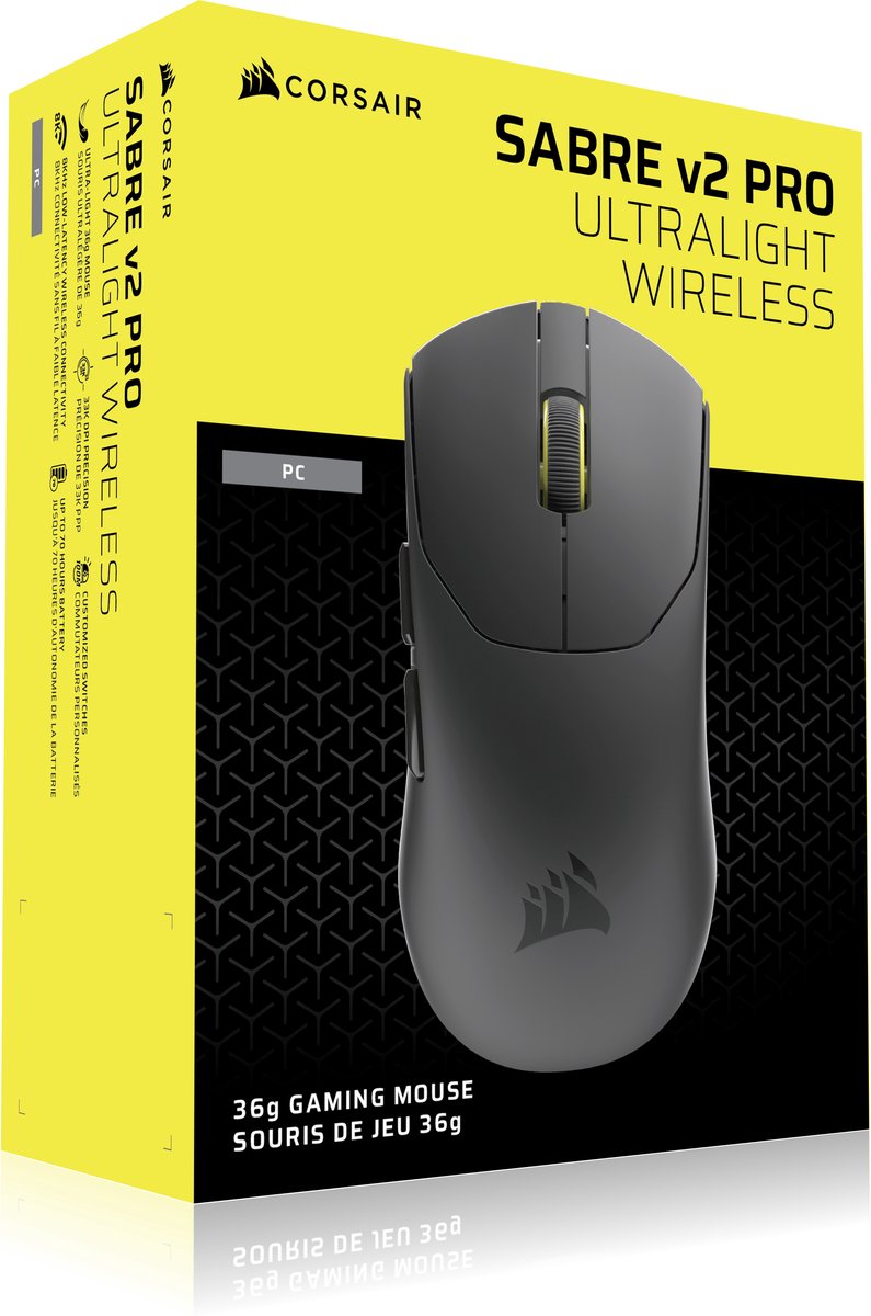 Corsair Sabre V2 Pro Muis Gamen Ambidextrous Optisch 33000 Dpi - afbeelding 8