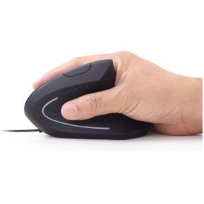 MUS-ERGO-01 Ergonomische Optische Muis 3200 DPI Zwart - afbeelding 3