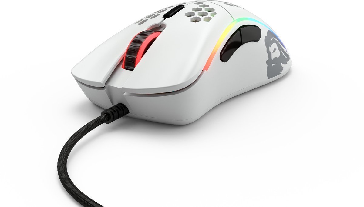 Glorious Glorious Pc Gaming Race Model D- (Small) - Muis - Voor Gaming - 6 Knoppen - 12000 Dpi - Mat Wit