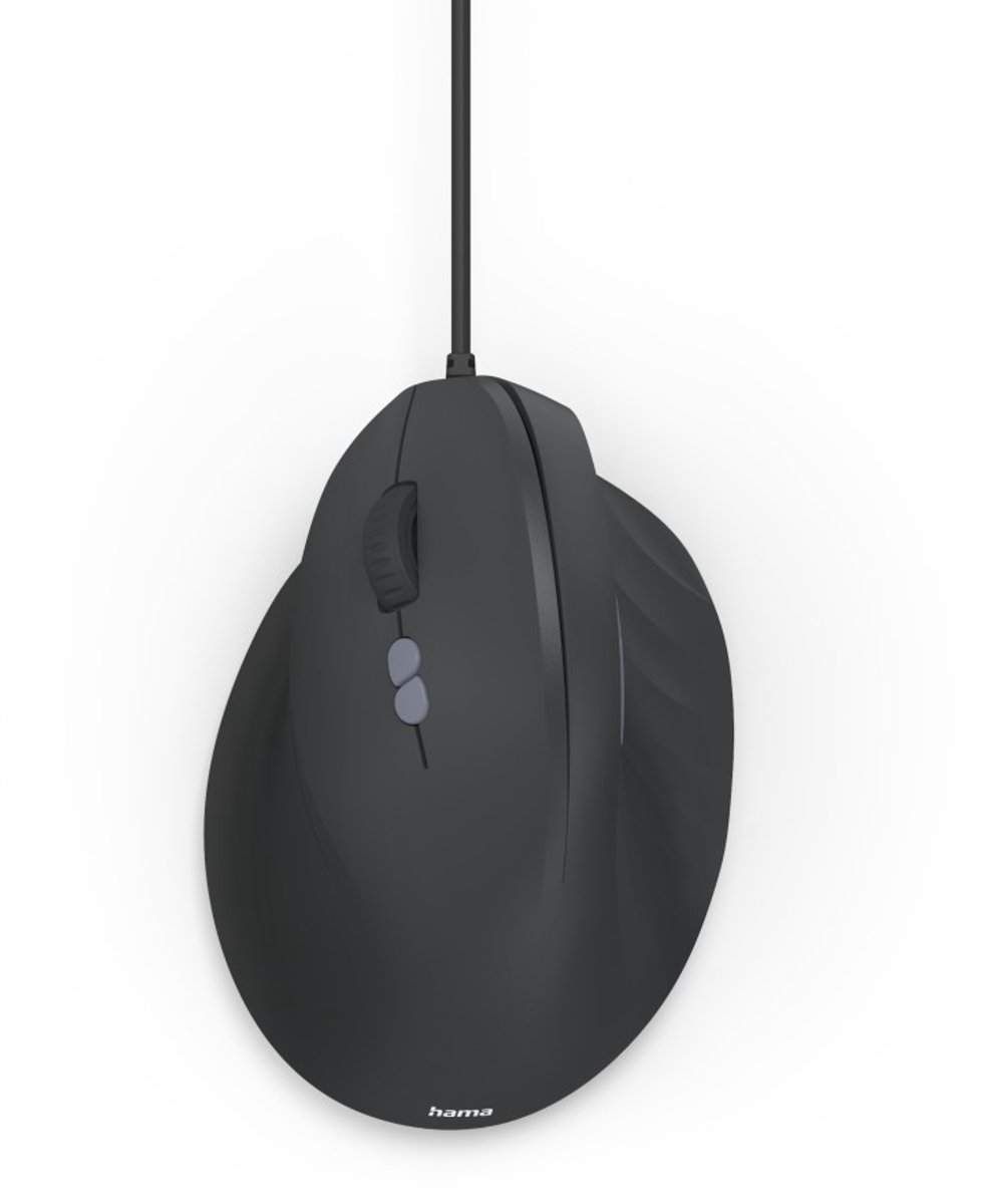 Hama Hama Ecm-500Li - Optische Bedrade Muis - 7 Knoppen - Ergonomisch - Stil - Voor Linkshandig Gebruik - Zwart