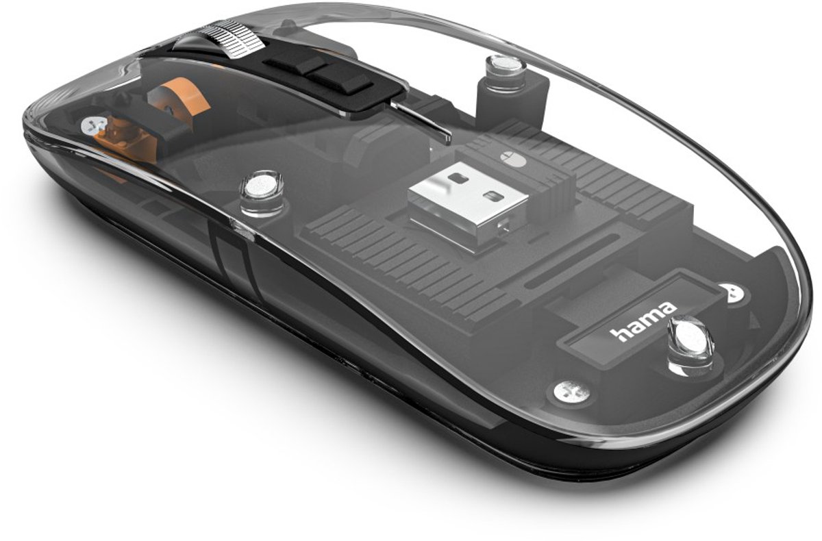 Hama Wm-600 - Optische Draadloze Muis - 6 Knoppen - 2.4 Ghz Rf & Bt - Stil - - afbeelding 2