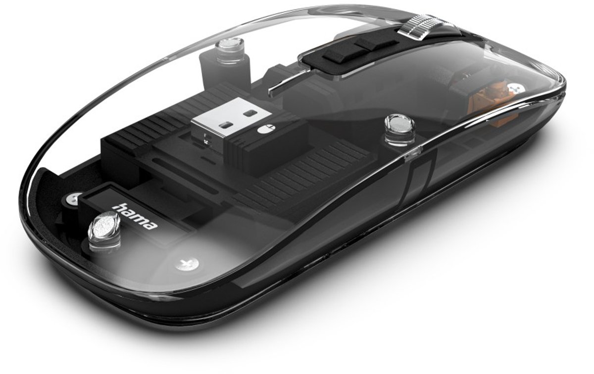 Hama Wm-600 - Optische Draadloze Muis - 6 Knoppen - 2.4 Ghz Rf & Bt - Stil - - afbeelding 3