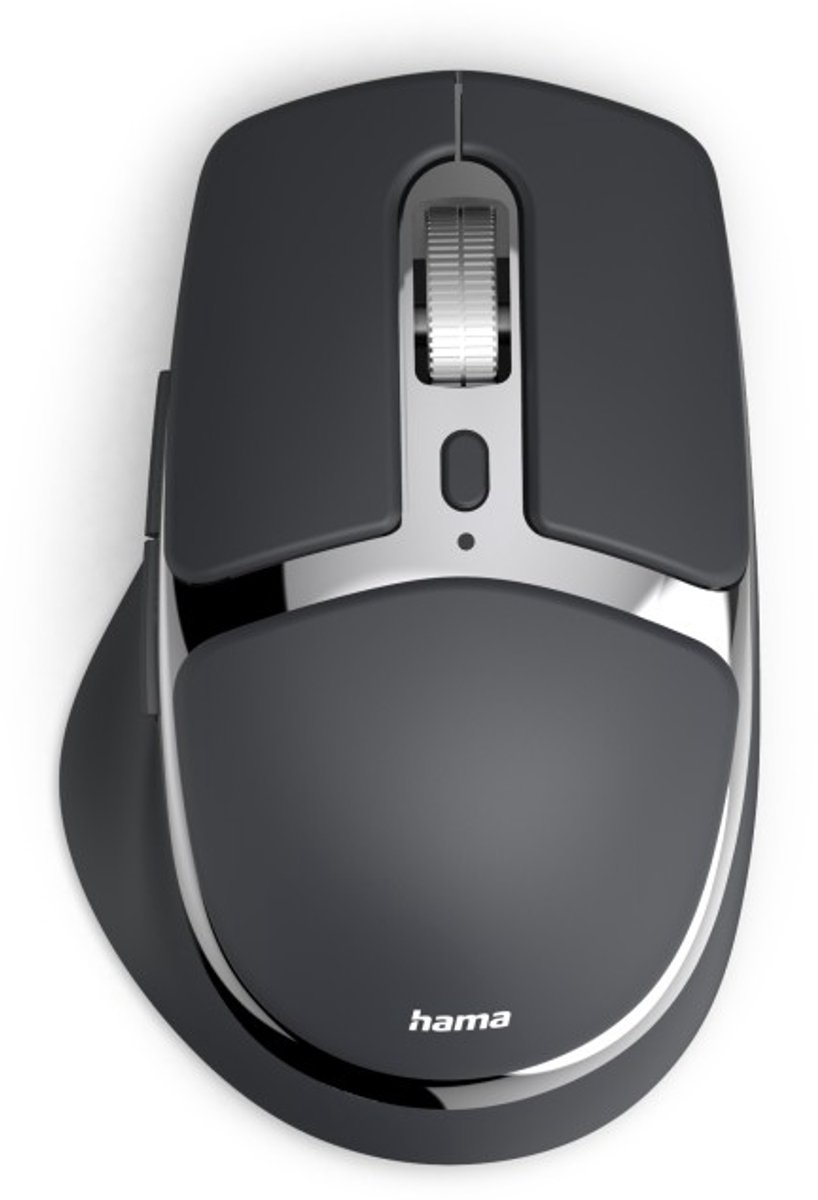 Hama Hama Wm-800 - Optische Draadloze Muis - 8 Knoppen - 2.4 Ghz Rf & Bt - Stil - Oplaadbaar - Zwart