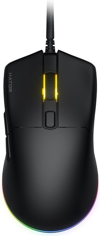 Hator pulsar 3 muis - Hator Pulsar 3 Gamen Ambidextrous USB Type-A Optisch Muis (Black)