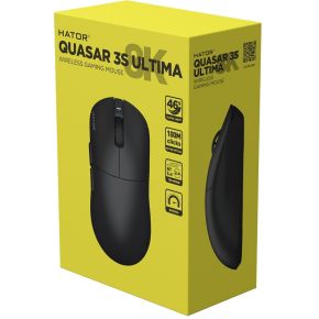 Hator quasar 3s ultima 8k wireless m 7 orig - Hator Quasar 3 Ultra 8K, 8000 Hz Polling Rate, 500 mAh Muis (Black)