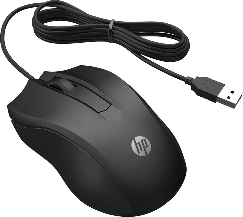 Hp 100 bedrade muis zwart 2 orig - HP 100 Wired Mouse