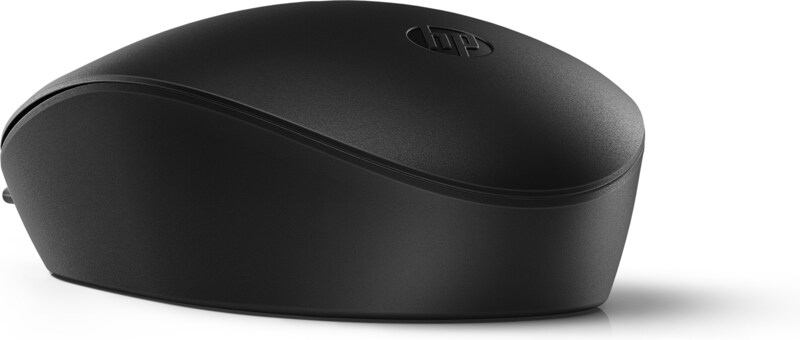Hp 125 muis met kabel zwart recht 3 orig - HP 125 Wired Muis