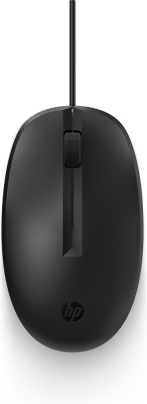 Hp 125 muis met kabel zwart recht - HP 125 Wired Muis