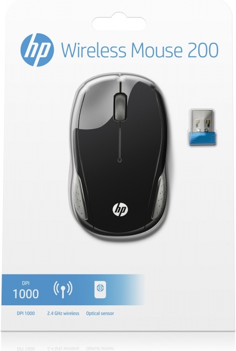 Hp 200 draadloze muis zwart 4 orig - HP 200 Wireless Muis (zwart)
