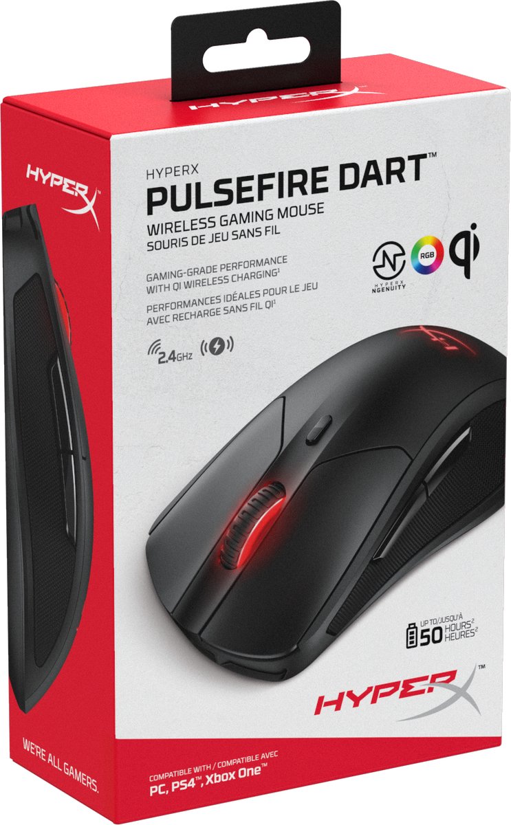 Hyperx - Pulsefire Dart - Draadloze Gaming Muis - Zwart - afbeelding 6