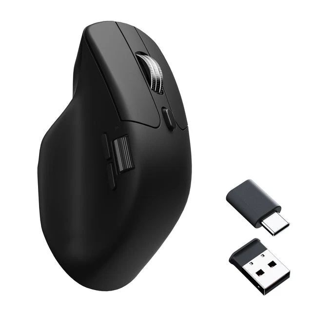 M6S-A72 Ergonomische Draadloze Muis - PixArt 3311, 12000 DPI, 1000Hz Polling, Zwart