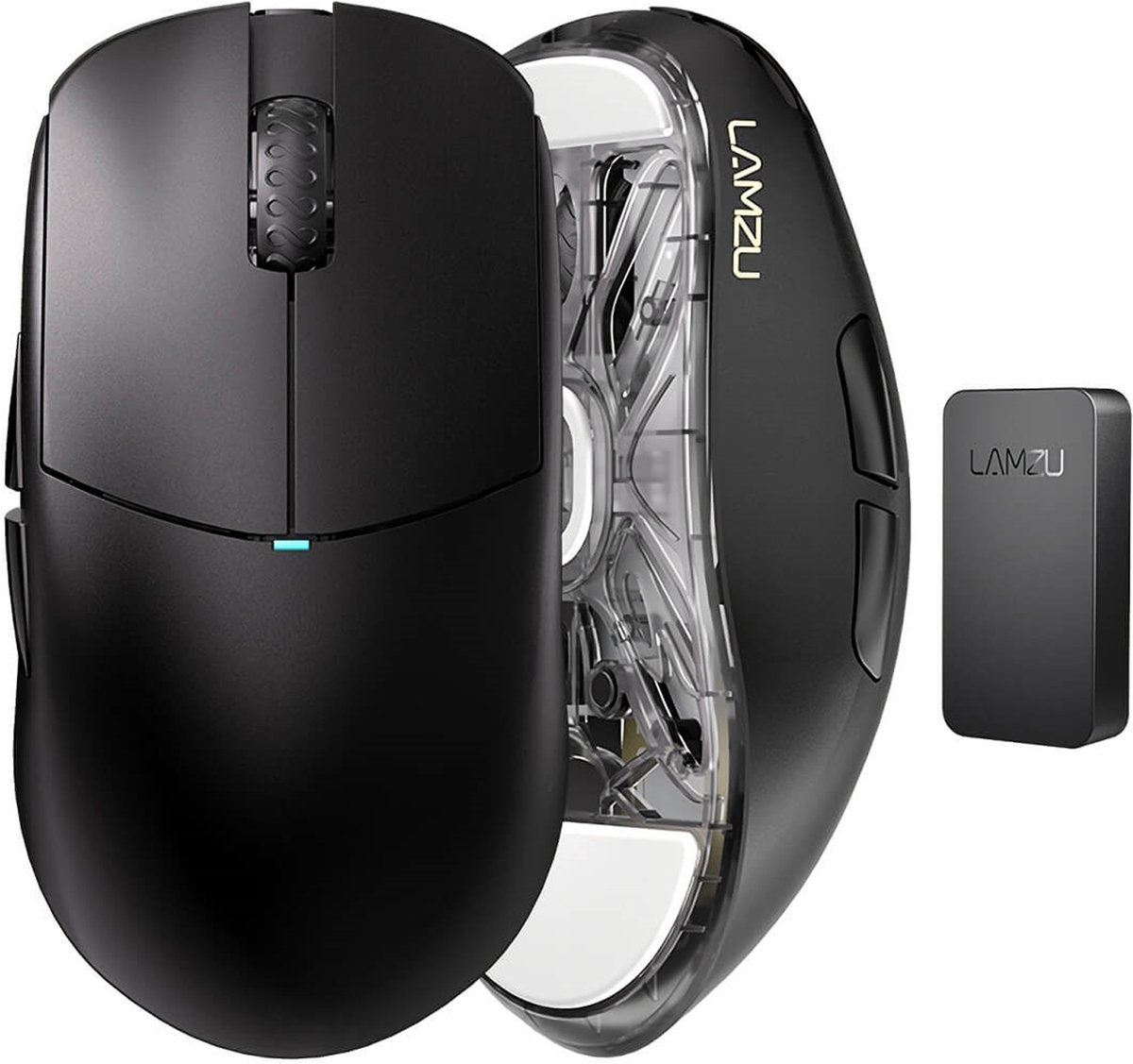 Lamzu Lamzu Atlantis Mini - Gaming Muis - Ultra Lichtgewicht - 51 Gram - 26K Dpi - Wireless - 4K Polling - Draadloos - Zwart