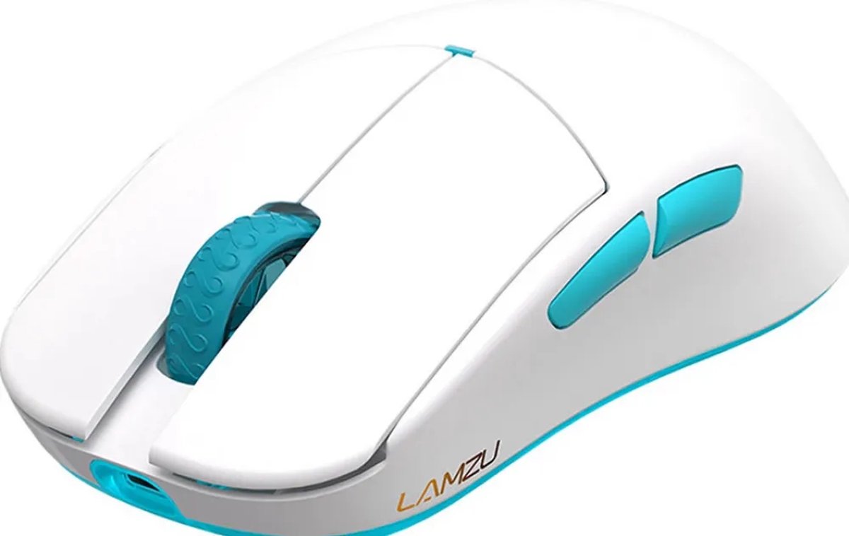 Lamzu Atlantis Mini Pro Polar White - Muis Bedraad & Draadloos - Pixart Paw3395 - afbeelding 2