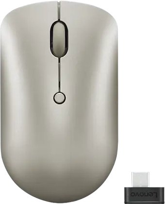 Lenovo 540 muis kantoor ambidextrous - Lenovo 540 USB-C Wireless Compact Muis (Sand)
