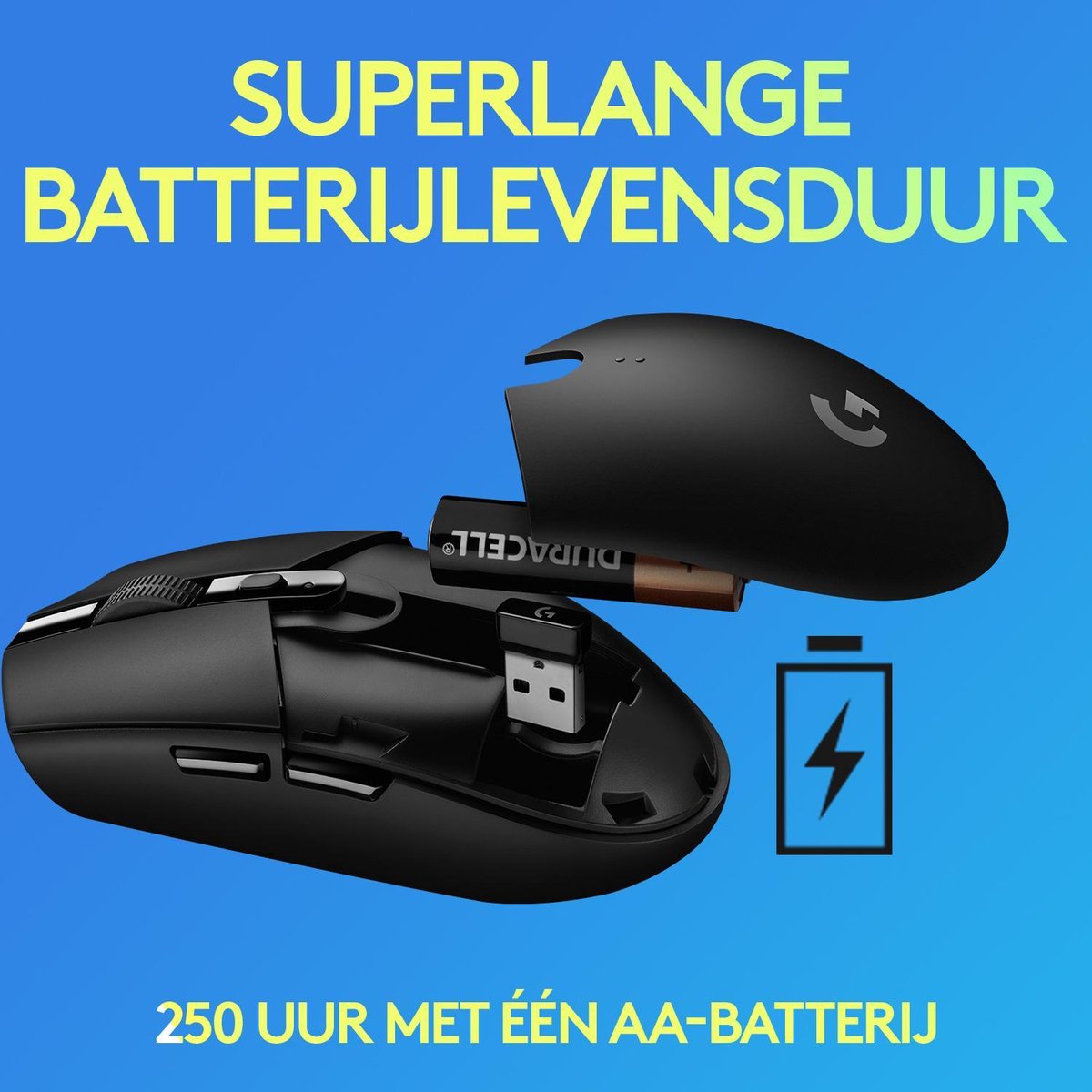 Logitech G305 Hero Lightspeed - Draadloze Gaming Muis - Blauw - afbeelding 4