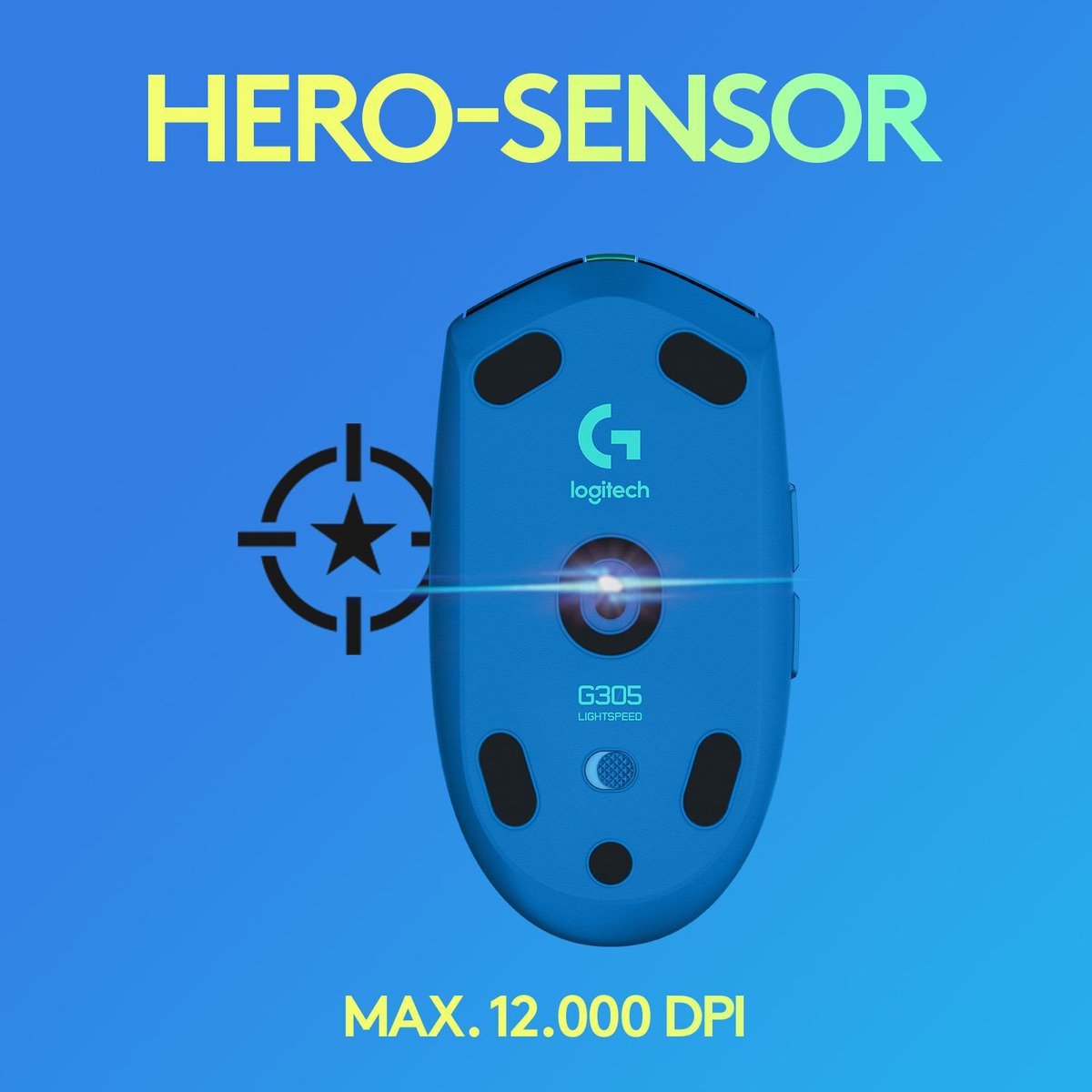 Logitech G305 Hero Lightspeed - Draadloze Gaming Muis - Blauw - afbeelding 5