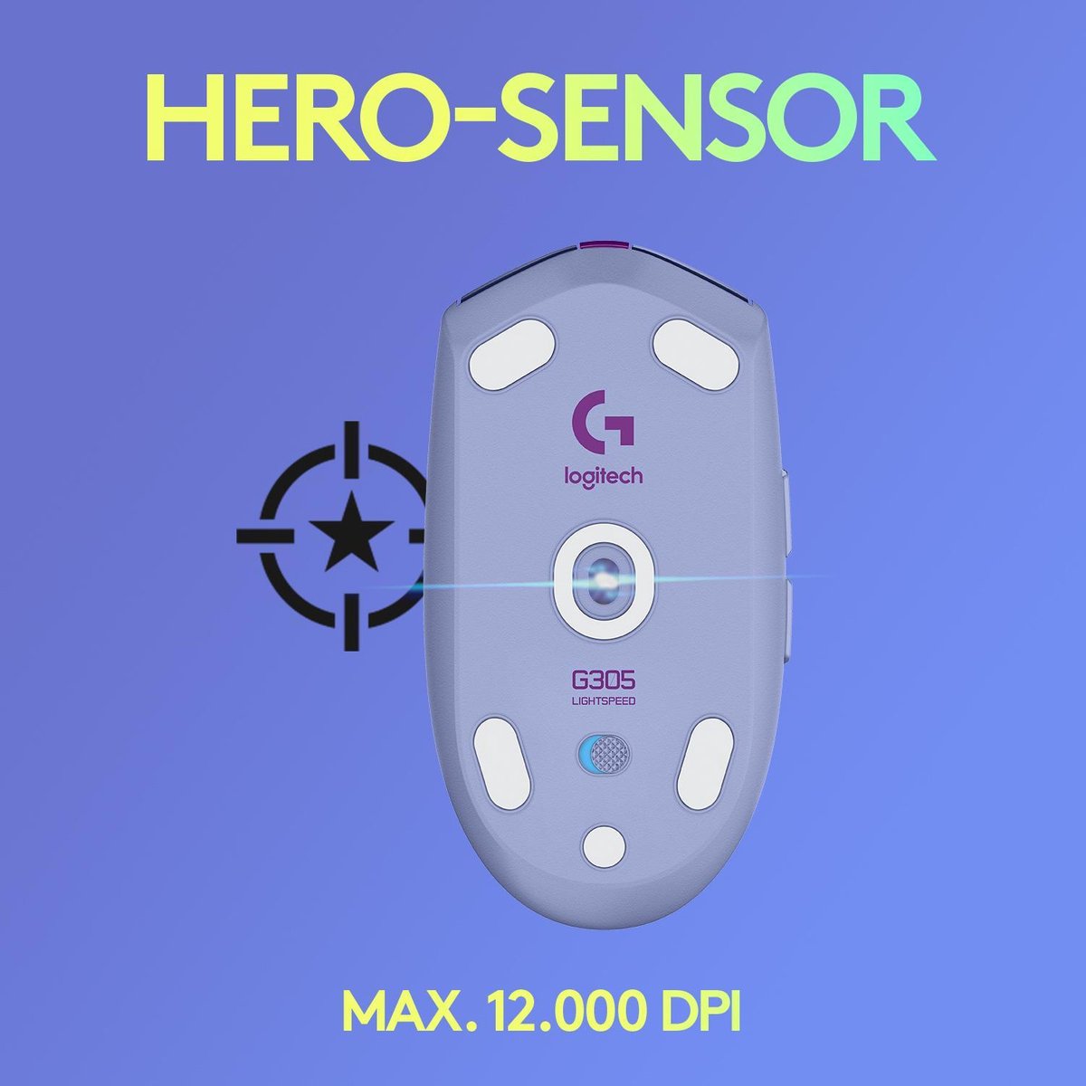 Logitech G305 Hero Lightspeed - Draadloze Gaming Muis - Lila - afbeelding 3