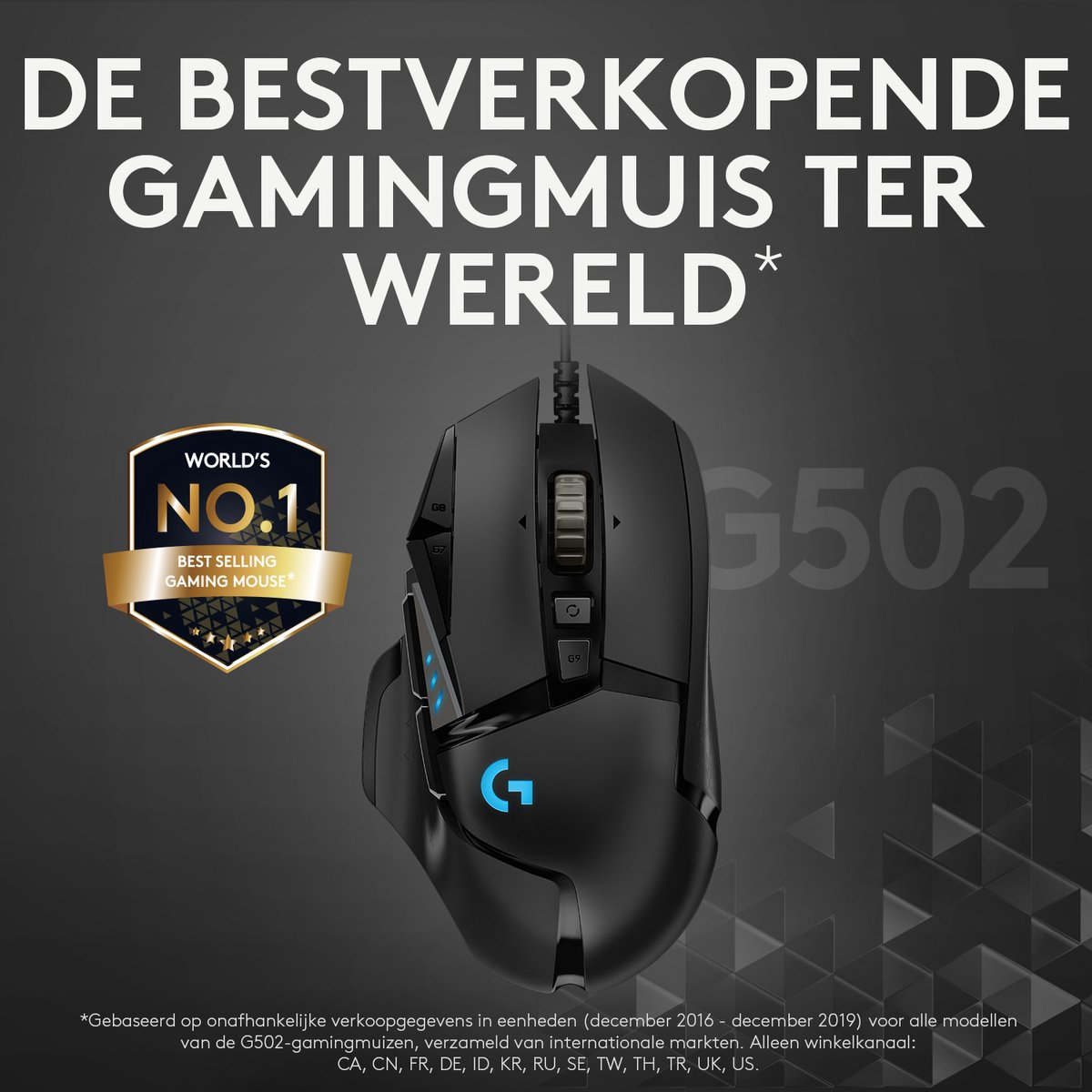 Logitech G502 Hero - Bedrade Gaming Muis - 25.600 Dpi - Rechtshandig - Zwart - afbeelding 5