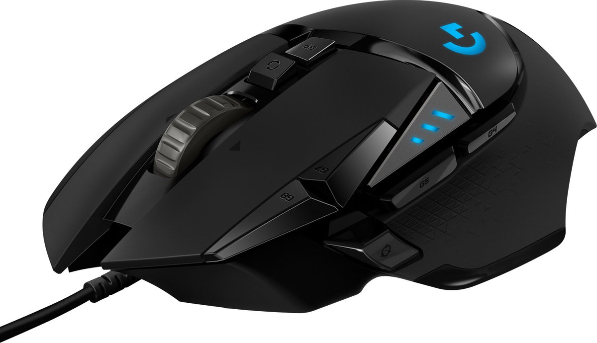 Logitech G502 Hero - Bedrade Gaming Muis - 25.600 Dpi - Rechtshandig - Zwart - afbeelding 6