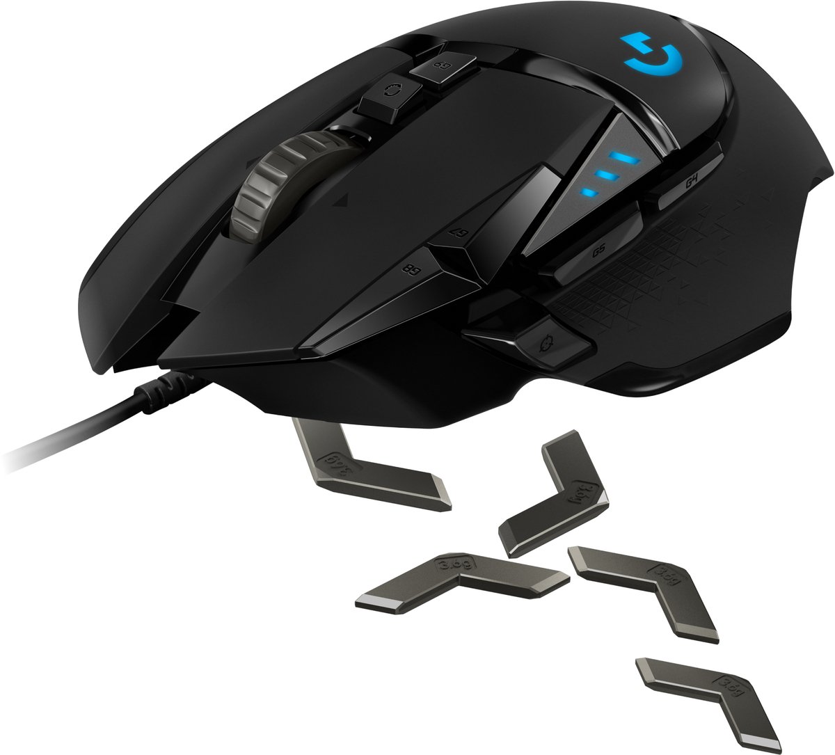 Logitech G502 Hero - Bedrade Gaming Muis - 25.600 Dpi - Rechtshandig - Zwart - afbeelding 7