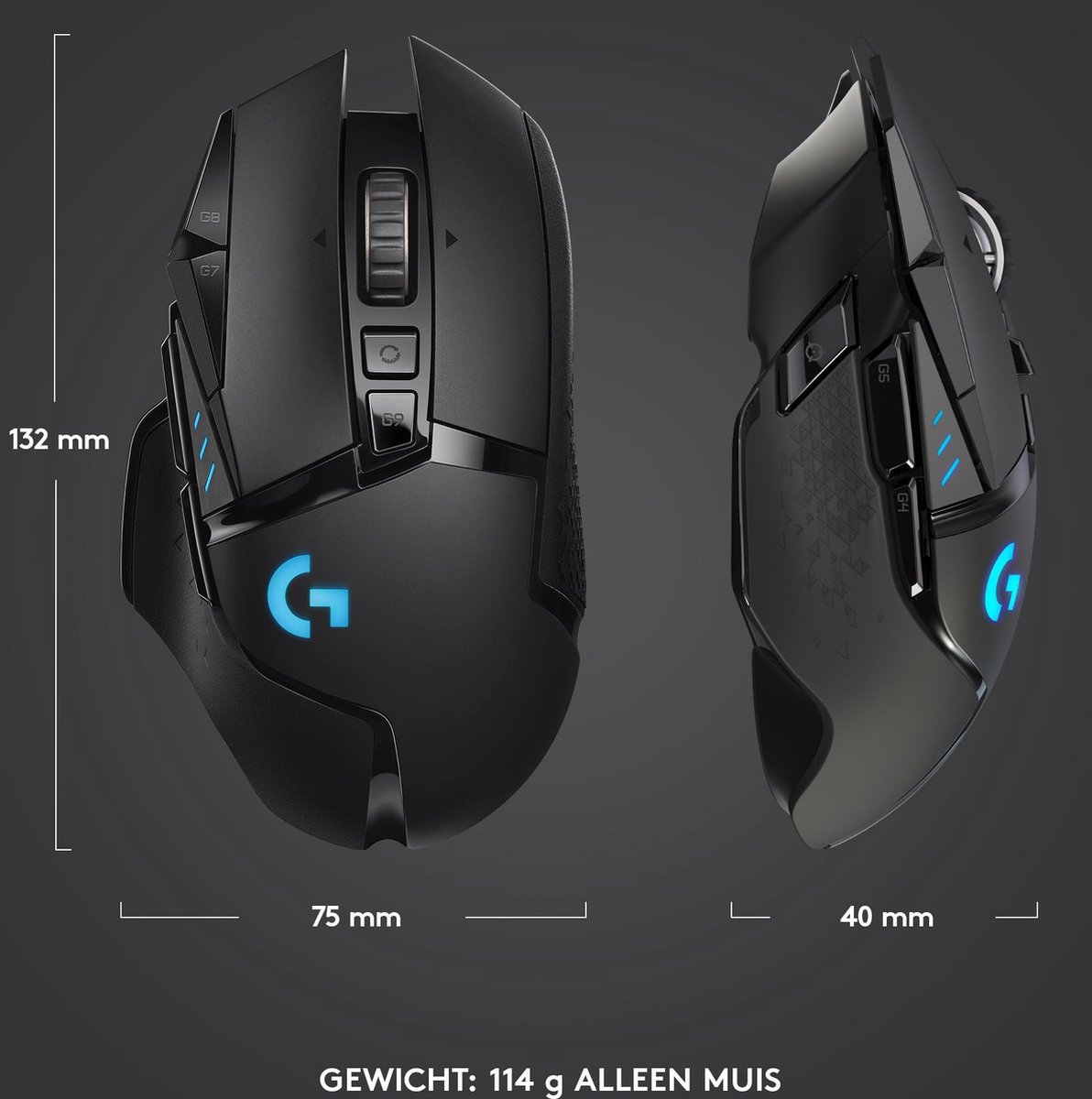 G502 LIGHTSPEED Wireless Gaming Mouse - afbeelding 8