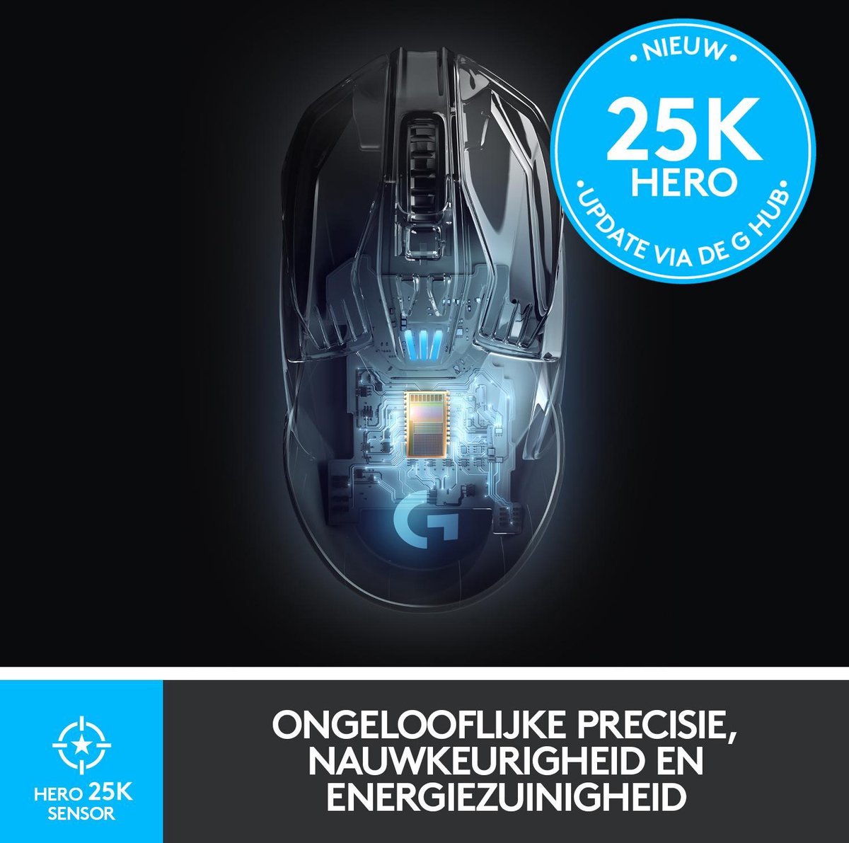 Logitech G903 Hero Lightspeed - Gaming Muis Met 25K Dpi - Zwart - afbeelding 8