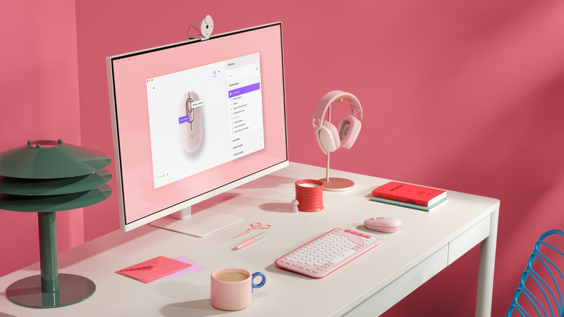 Logitech pop draadloze muis 775400 6 orig - Logitech Pop Muis (Pink)