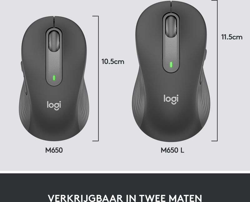 Logitech signature m650 muis zwart 5 orig - Logitech Signature M650 for Business Muis (Grafiet)