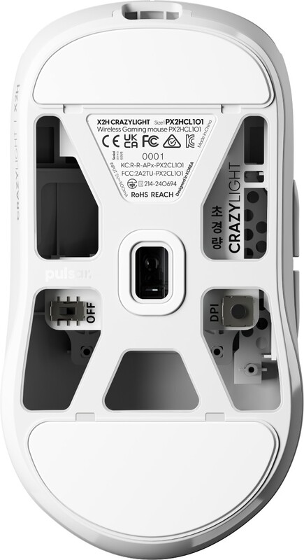 Pulsar x2h crazylight mini wit muis 4 orig - Pulsar X2H Crazylight Wireless Uyuni White