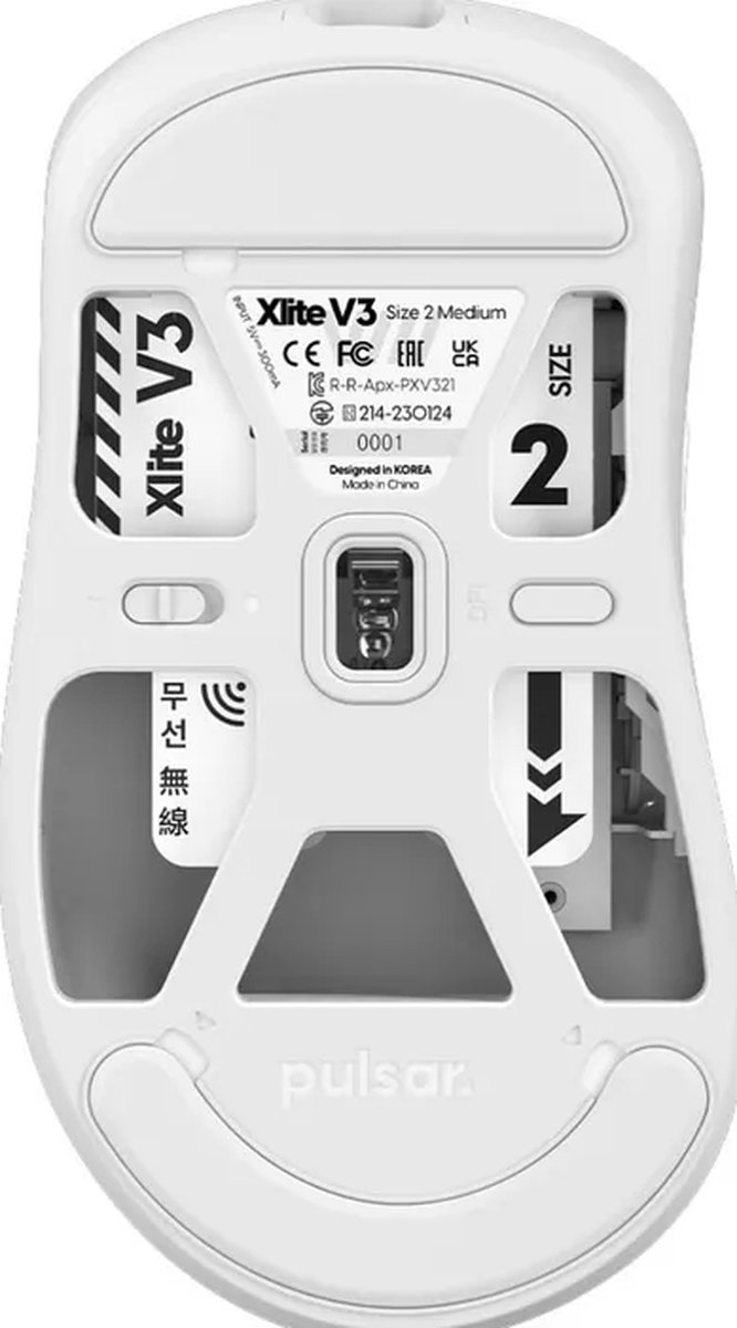 Pulsar Xlite V3 - Muis - Draadloos – 26000 Dpi - Wit - afbeelding 3