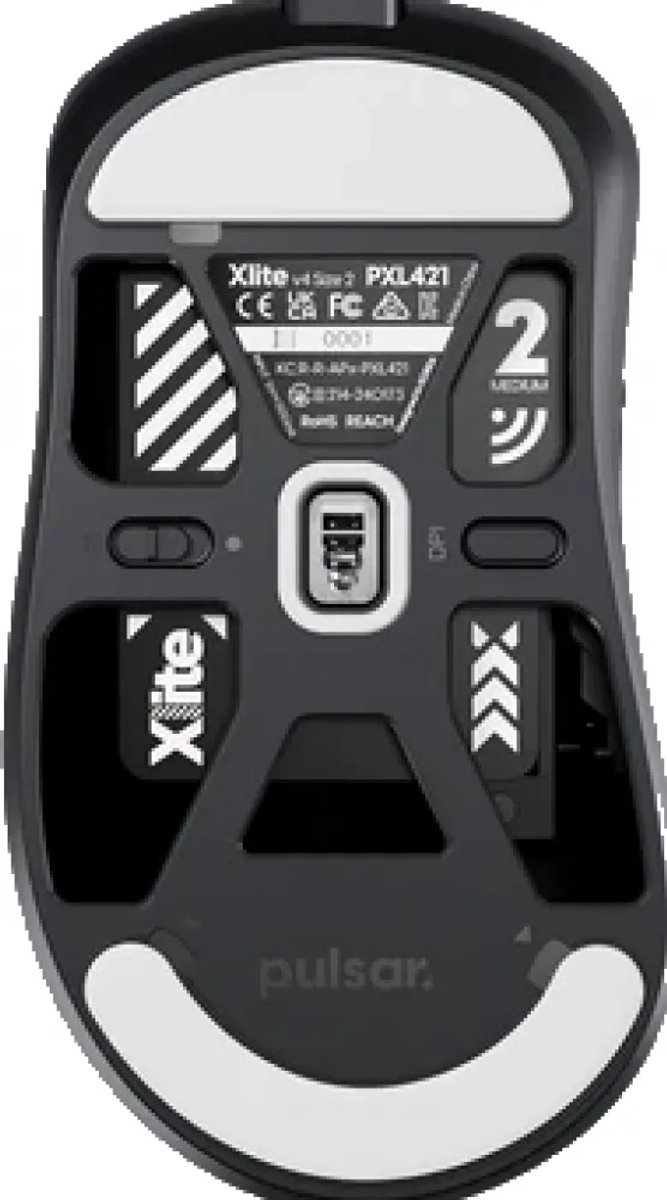 Pulsar Xlite V4 - Zwart - Medium muis - afbeelding 3