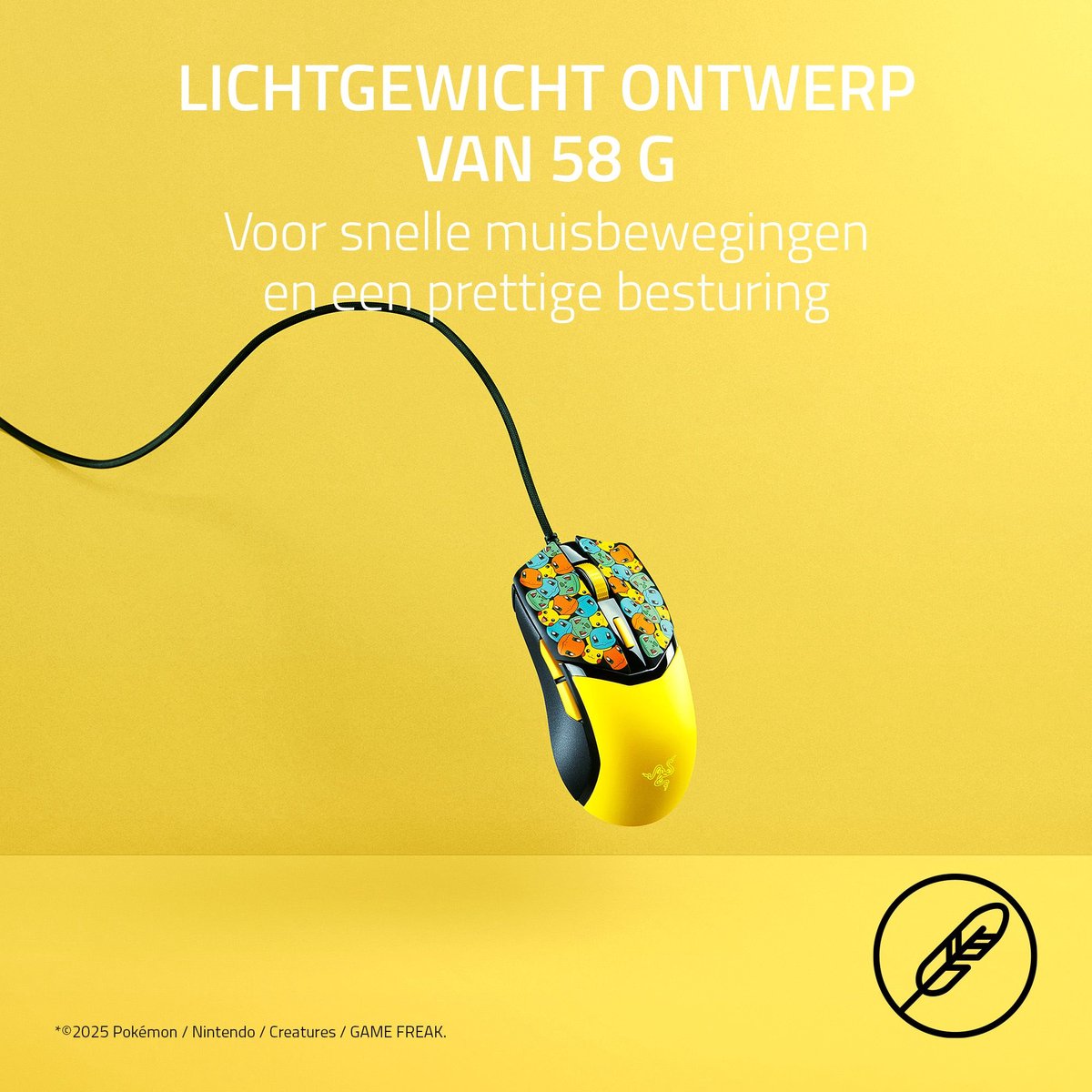 Razer Cobra - Gaming Muis - Rgb - 8.500 Dpi - Ultra Licht - Pokémon Kanto - afbeelding 3