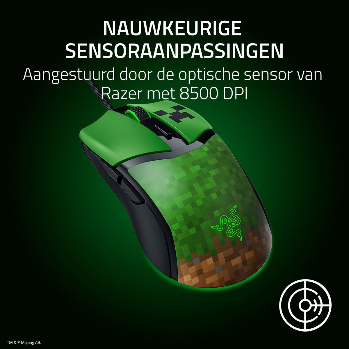 Razer Cobra - Gaming Muis - Rgb - 8.500 Dpi - Ultra Licht - Minecraft - afbeelding 8