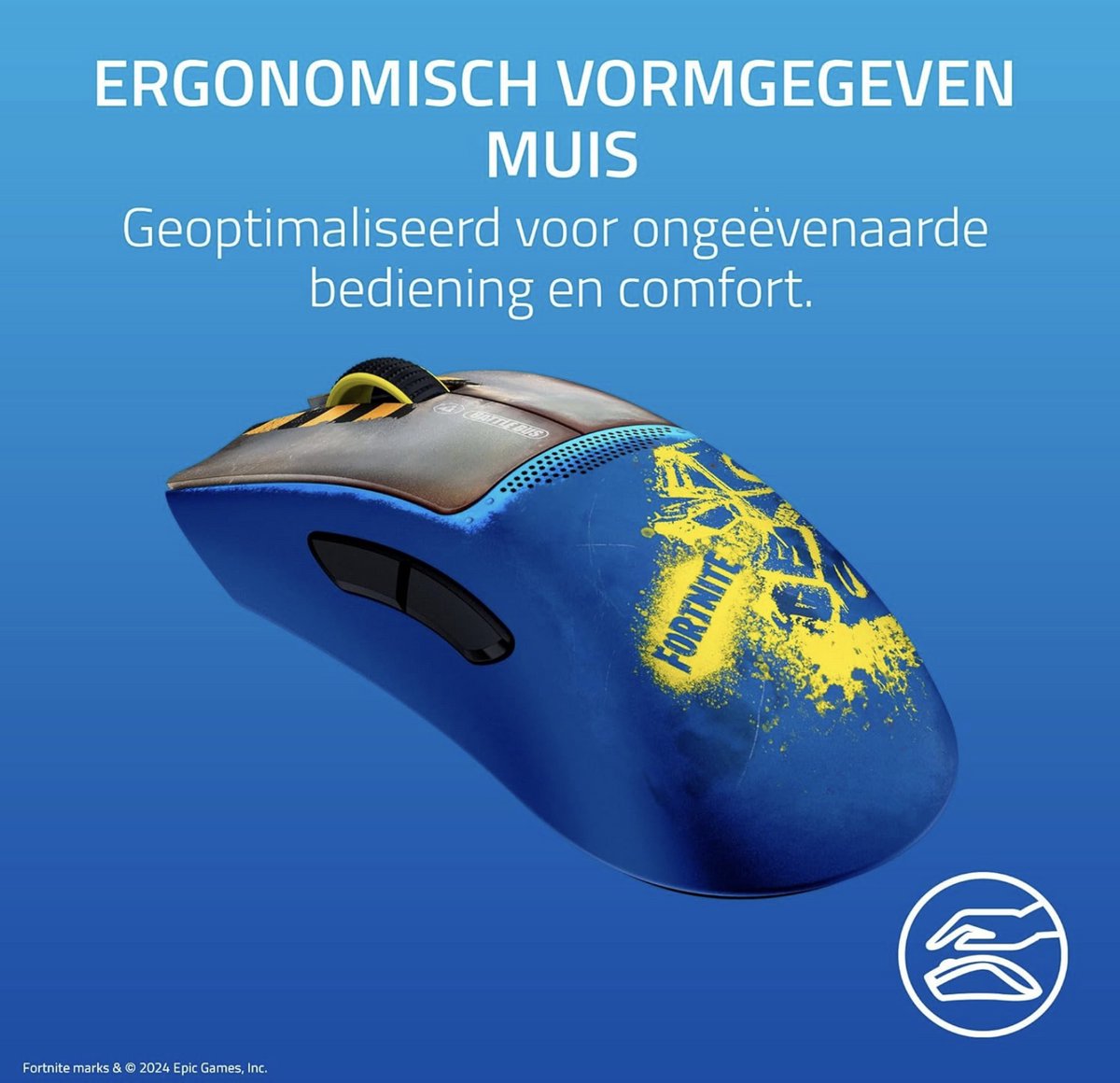 Razer Deathadder V3 Pro - Fortnite Edition Muis Gamen Rechtshandig Rf Wireless - afbeelding 5